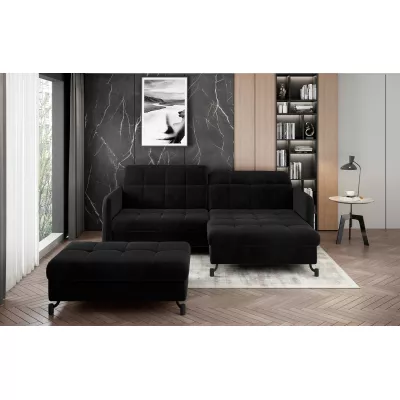 Stilvoller Hocker AZARI - schwarz 1