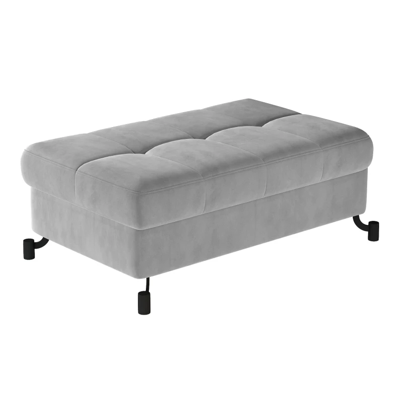 Stilvoller AZARI-Hocker – hellgrau 1