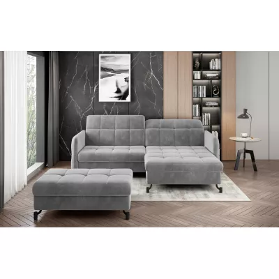 Stilvoller AZARI-Hocker – hellgrau 1