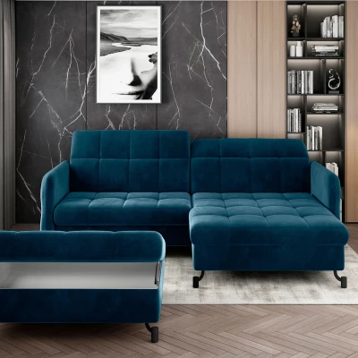 Stilvoller Hocker AZARI – blau