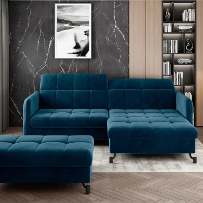 Stilvoller Hocker AZARI – blau