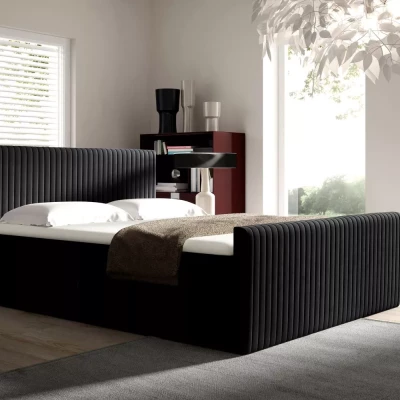 Continental-Bett 120x220 BINDY - schwarz + GRATIS Matratzenauflage