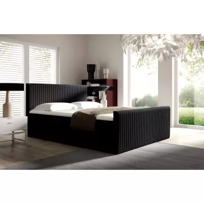 Continental-Bett 120x220 BINDY - schwarz + GRATIS Matratzenauflage
