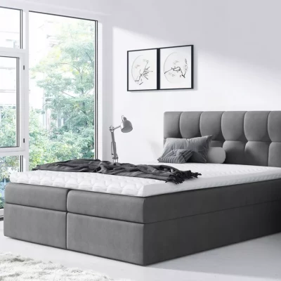 Einzelbett REX 120x220, grau + Matratzenauflage