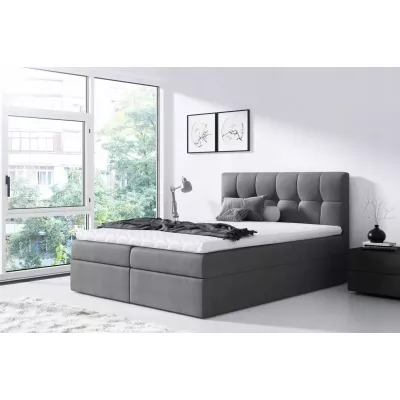 Einzelbett REX 120x220, grau + Matratzenauflage