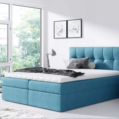 Einzelbett REX 120x220, blau + Matratzenauflage