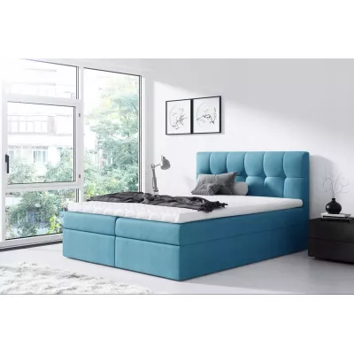 Einzelbett REX 120x220, blau + Matratzenauflage
