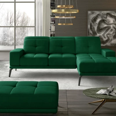 Stilvoller Hocker ZINARA – Flaschengrün
