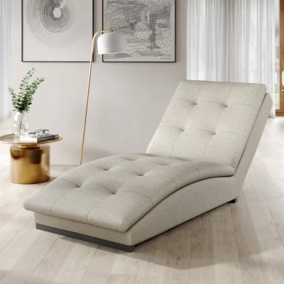 Chaiselongue MIREVA - hellbeige