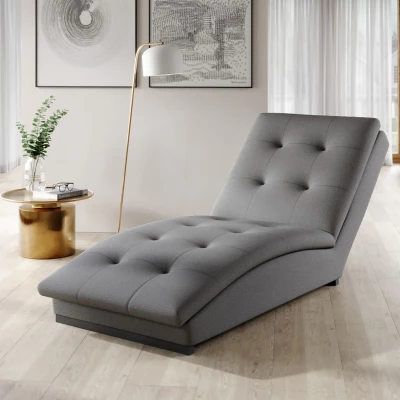 Chaiselongue MIREVA - hellgrau