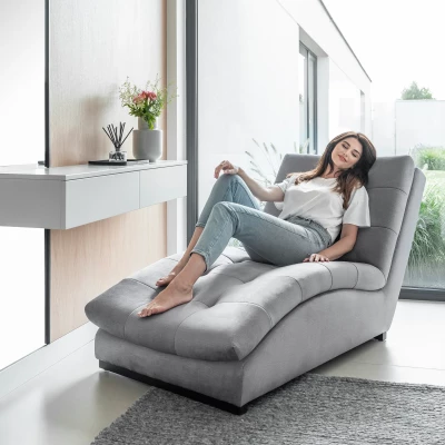 Chaiselongue MIREVA - hellgrau