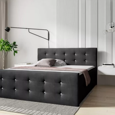 Bett SCARLETT – 120 x 220 cm, schwarz + GRATIS Matratzenauflage