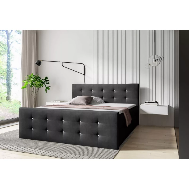 Bett SCARLETT – 120 x 220 cm, schwarz + GRATIS Matratzenauflage