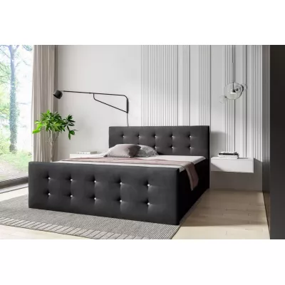 Bett SCARLETT – 120 x 220 cm, schwarz + GRATIS Matratzenauflage