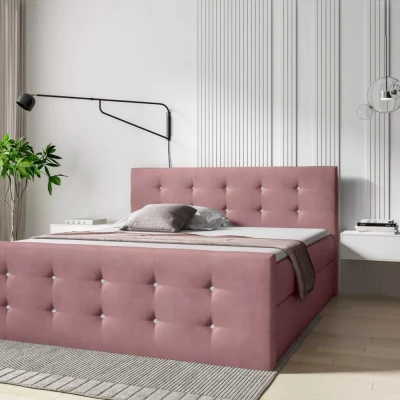 Bett SCARLETT – 120 x 220 cm, rosa + GRATIS Matratzenauflage