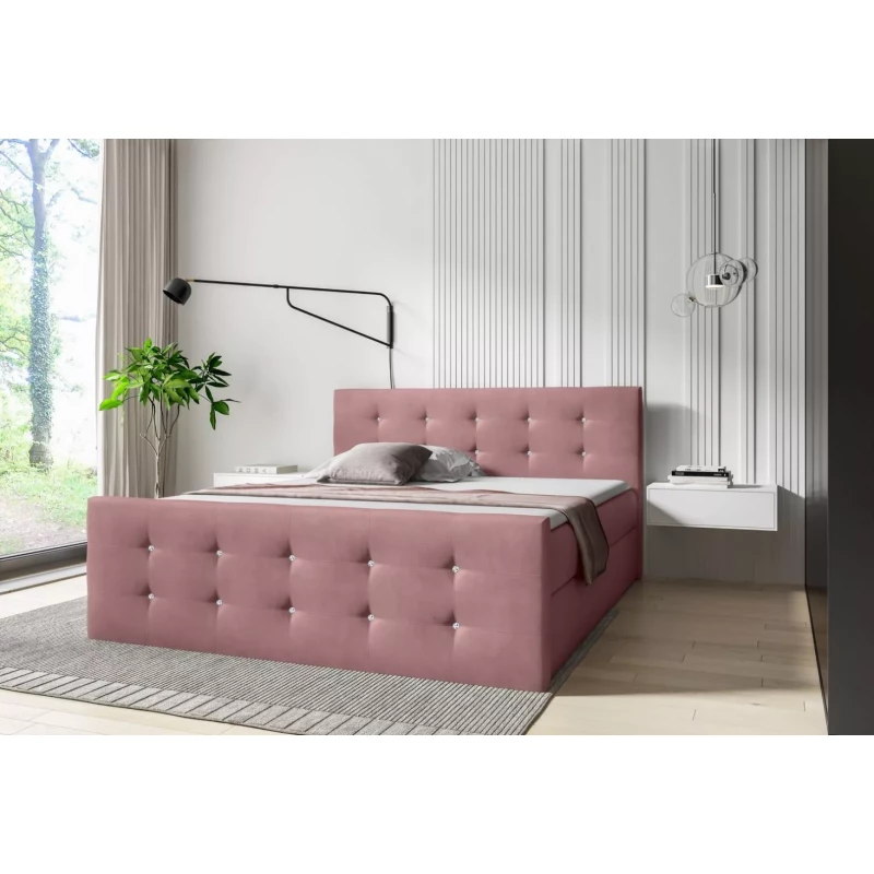 Bett SCARLETT – 120 x 220 cm, rosa + GRATIS Matratzenauflage