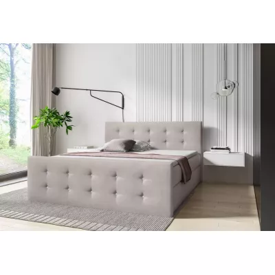 Bett SCARLETT – 120 x 220 cm, beige + GRATIS Matratzenauflage