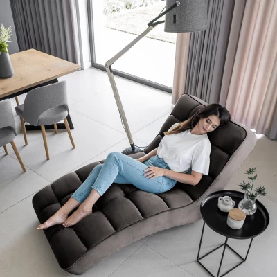 LIOREN Chaiselongue-Polsterung - Anthrazit
