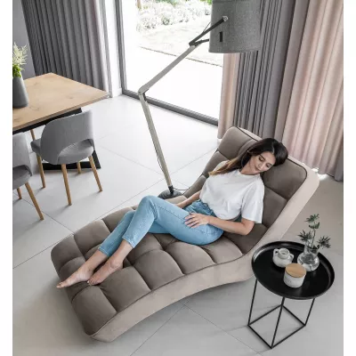 LIOREN Chaiselongue-Polsterung - grau-beige