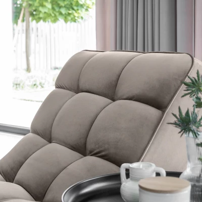 LIOREN Chaiselongue-Polsterung - grau-beige