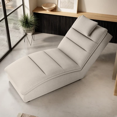 Bequeme Chaiselongue ARIELLA - hellbeige