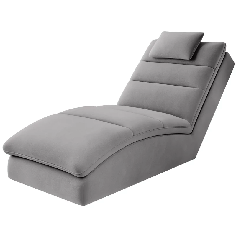 Bequeme Chaiselongue ARIELLA - hellgrau