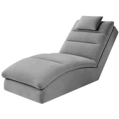 Bequeme Chaiselongue ARIELLA - hellgrau