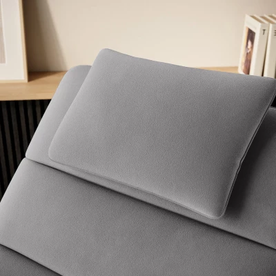 Bequeme Chaiselongue ARIELLA - hellgrau