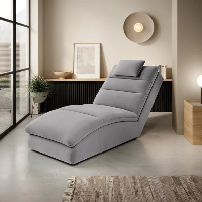 Bequeme Chaiselongue ARIELLA - hellgrau