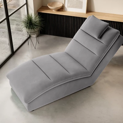Bequeme Chaiselongue ARIELLA - hellgrau