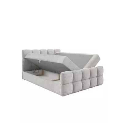 Continental-Bett 120x220 ISEMBARD - schwarz + Matratzenauflage