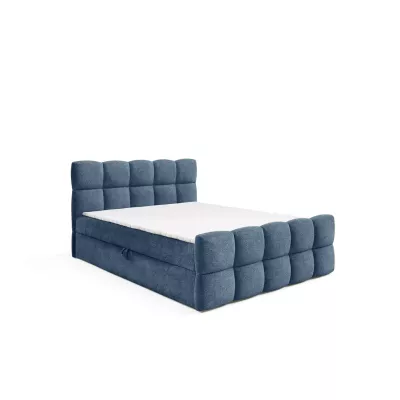Continental-Bett 120x220 ISEMBARD - blau + Matratzenauflage
