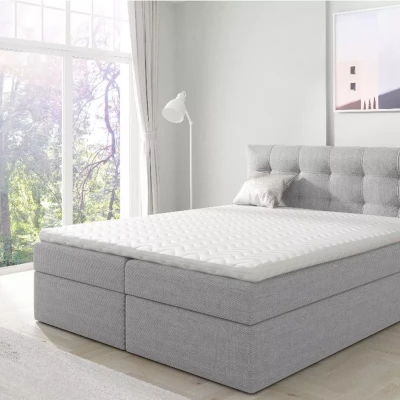 Gepolstertes Boxspringbett 120x220 IVANA 1 - grau + GRATIS Matratzenauflage