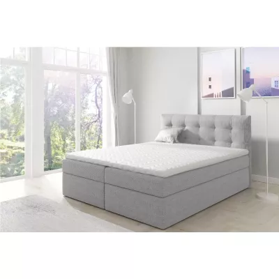Gepolstertes Boxspringbett 120x220 IVANA 1 - grau + GRATIS Matratzenauflage
