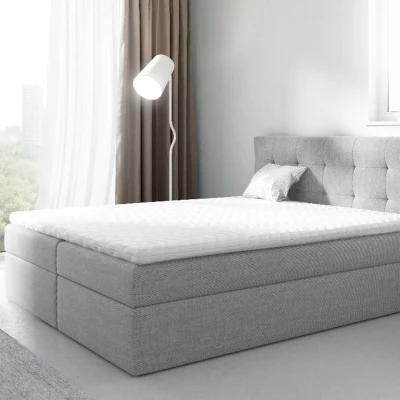 Gepolstertes Boxspringbett 120x220 IVANA 2 - grau + GRATIS Matratzenauflage