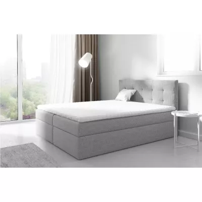Gepolstertes Boxspringbett 120x220 IVANA 2 - grau + GRATIS Matratzenauflage