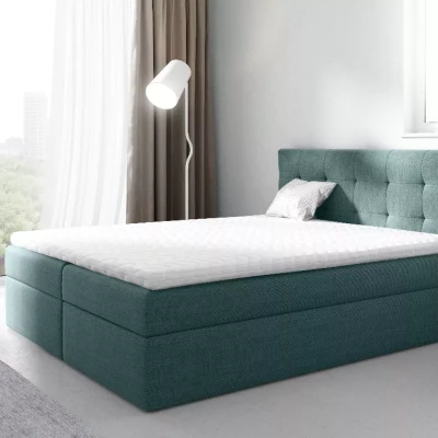 Gepolstertes Boxspringbett 120x220 IVANA 2 - blau + GRATIS Matratzenauflage