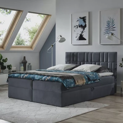 Bettgestell IVANA 3 (120 x 220 cm) – Dunkelgrau + GRATIS Matratzenauflage
