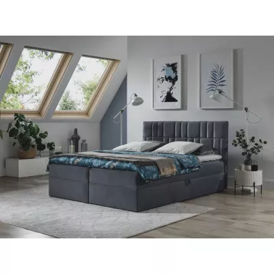 Bettgestell IVANA 3 (120 x 220 cm) – Dunkelgrau + GRATIS Matratzenauflage