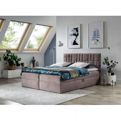 Kontinentales Bett 120x220 IVANA 3 - rosa + GRATIS Matratzenauflage