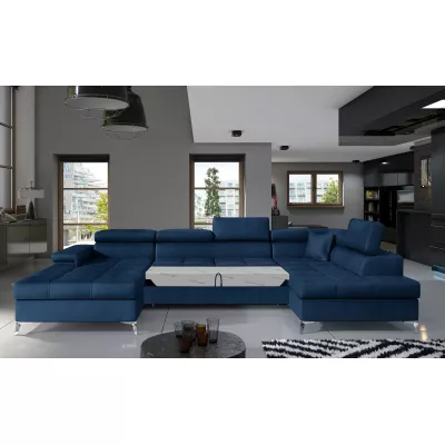 U-förmige Sofagarnitur MARIS – blau, rechte Ausführung