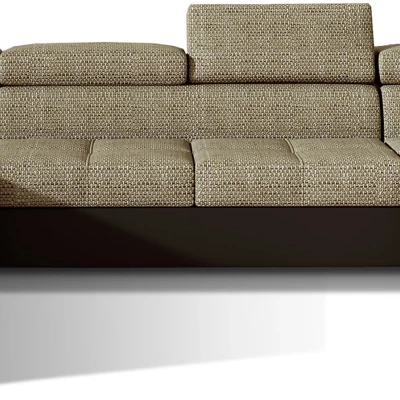 U-förmige Sofagarnitur MARIS – dunkelbeige/braun, echtes Design
