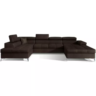 U-förmiges Sofa MARIS – dunkelbraun, linke Ausführung