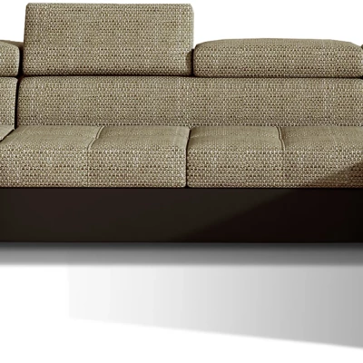 U-förmiges Sofa MARIS – dunkelbeige/braun, linke Ausführung
