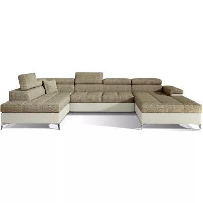 U-förmiges Sofa MARIS – Dunkelbeige/Beige, linke Ausführung