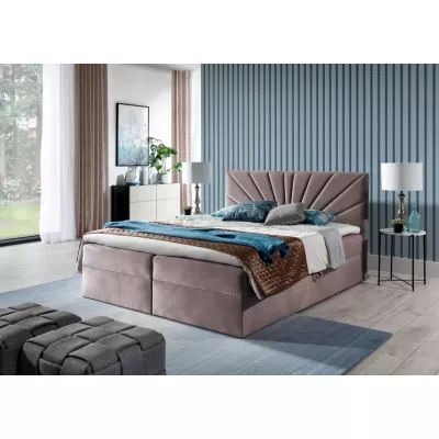 Kontinentales Bett 120x220 IVANA 4 - rosa + GRATIS Matratzenauflage