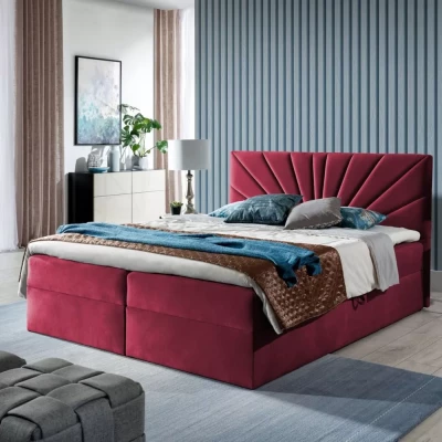 Bettgestell 120x220 IVANA 4 - rot + GRATIS Matratzenauflage