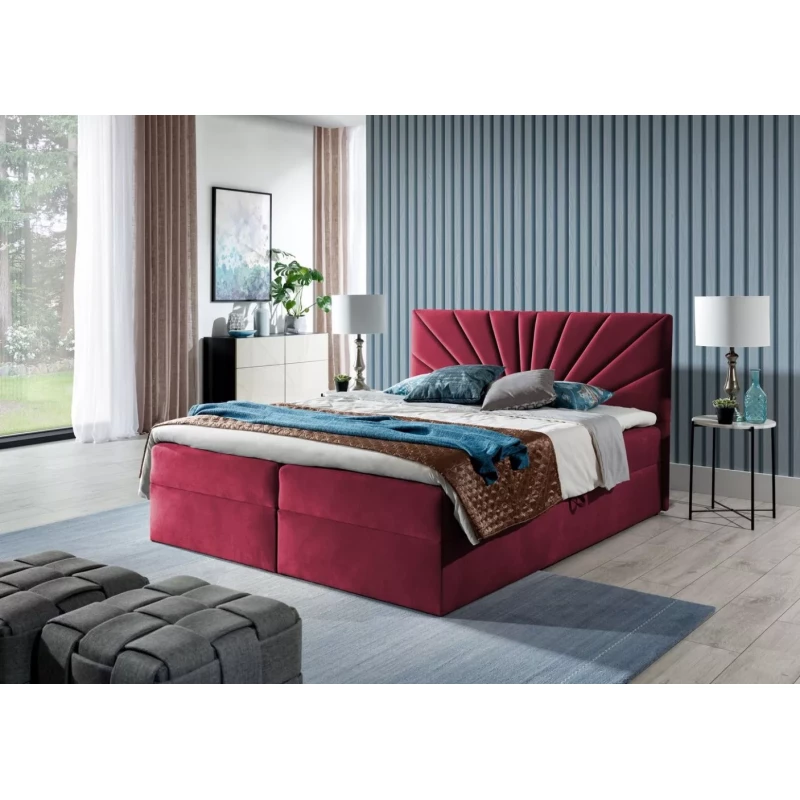 Bettgestell 120x220 IVANA 4 - rot + GRATIS Matratzenauflage