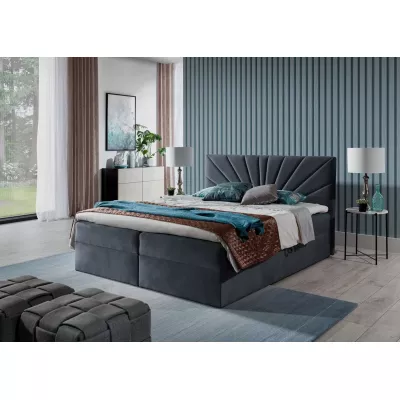 Bettgestell IVANA 4 (120 x 220 cm) – Dunkelgrau + GRATIS Matratzenauflage