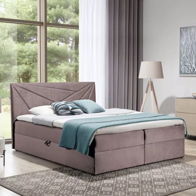 Boxspringbett 120x220 IVANA 5 - rosa + GRATIS Matratzenauflage